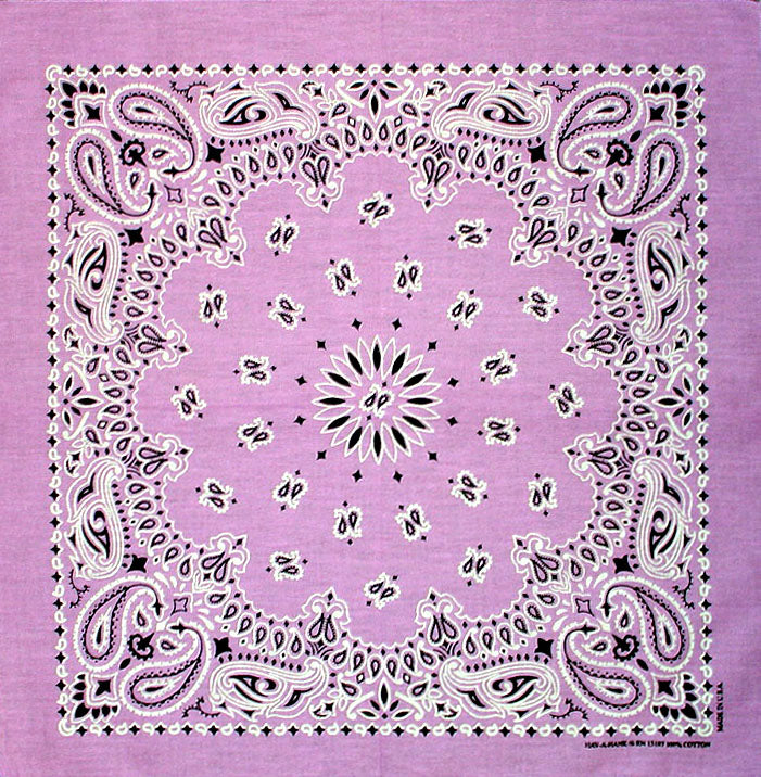 Lavender Paisley Bandannas, 100% cotton, Made in USA – Westernboots SA